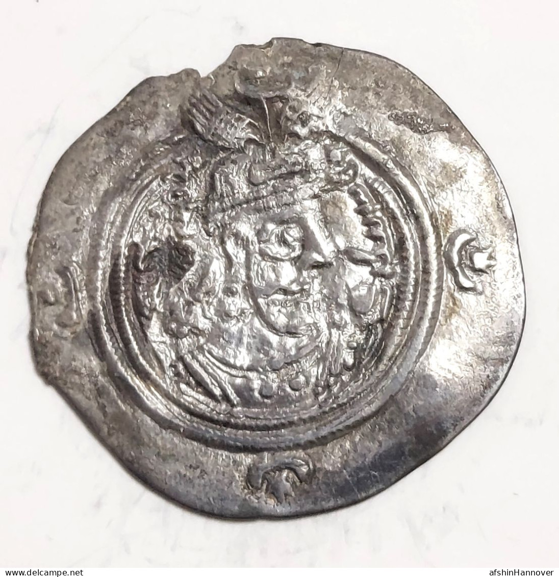 SASANIAN KINGS. Khosrau II. 591-628 AD. AR Silver Drachm Year 31 Mint MY - Orientales