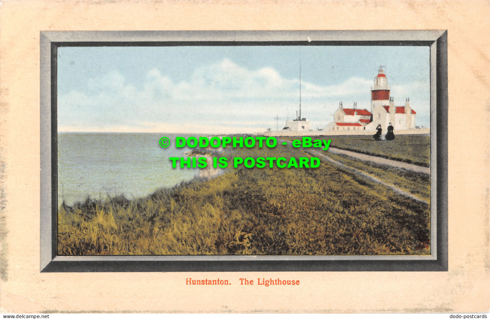 R503914 Hunstanton. The Lighthouse. Tuck. Framed Aquagraph. Series. No. 1268 - Monde