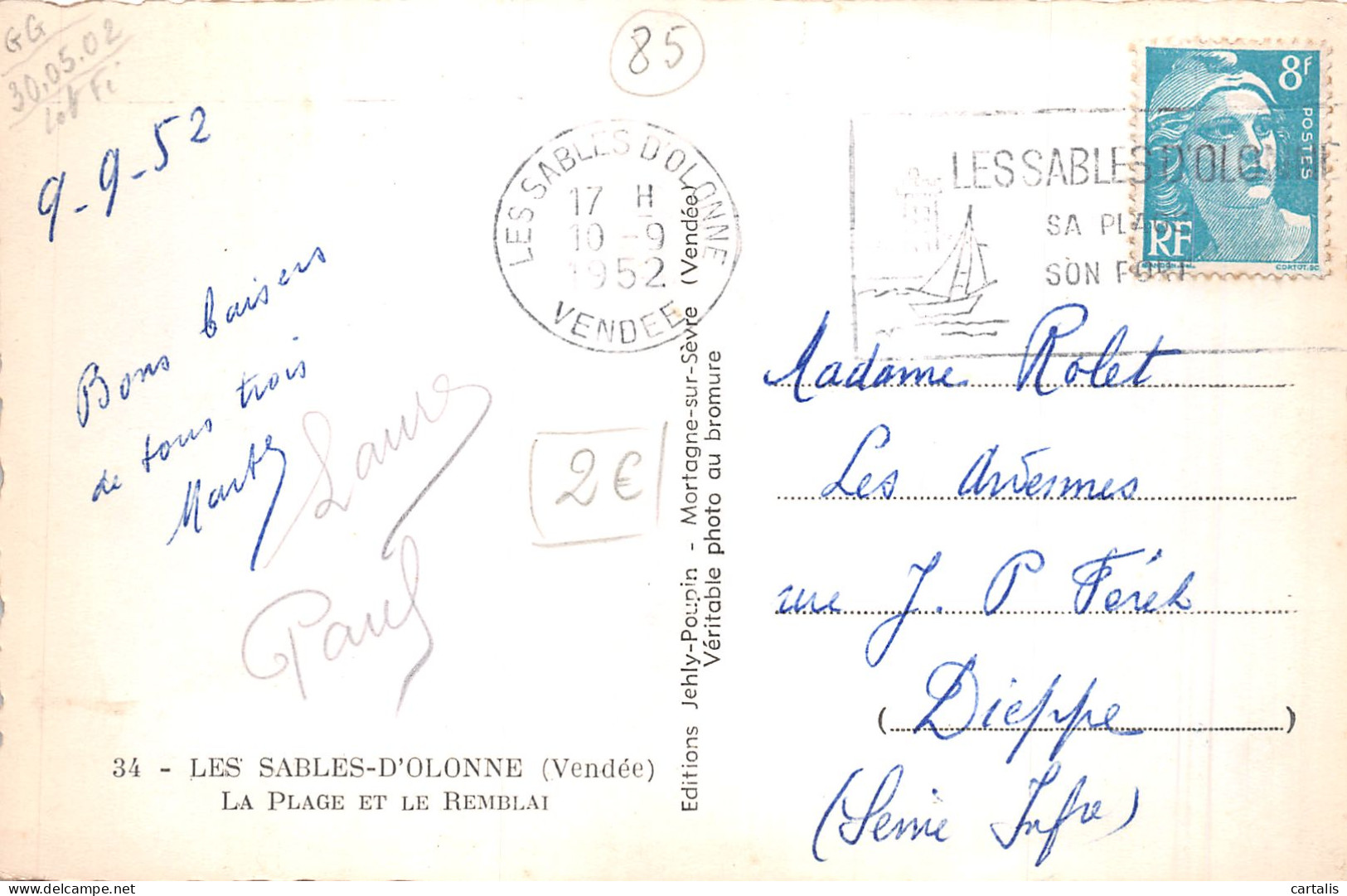 85-LES SABLES D OLONNE-N°4214-E/0247 - Sables D'Olonne