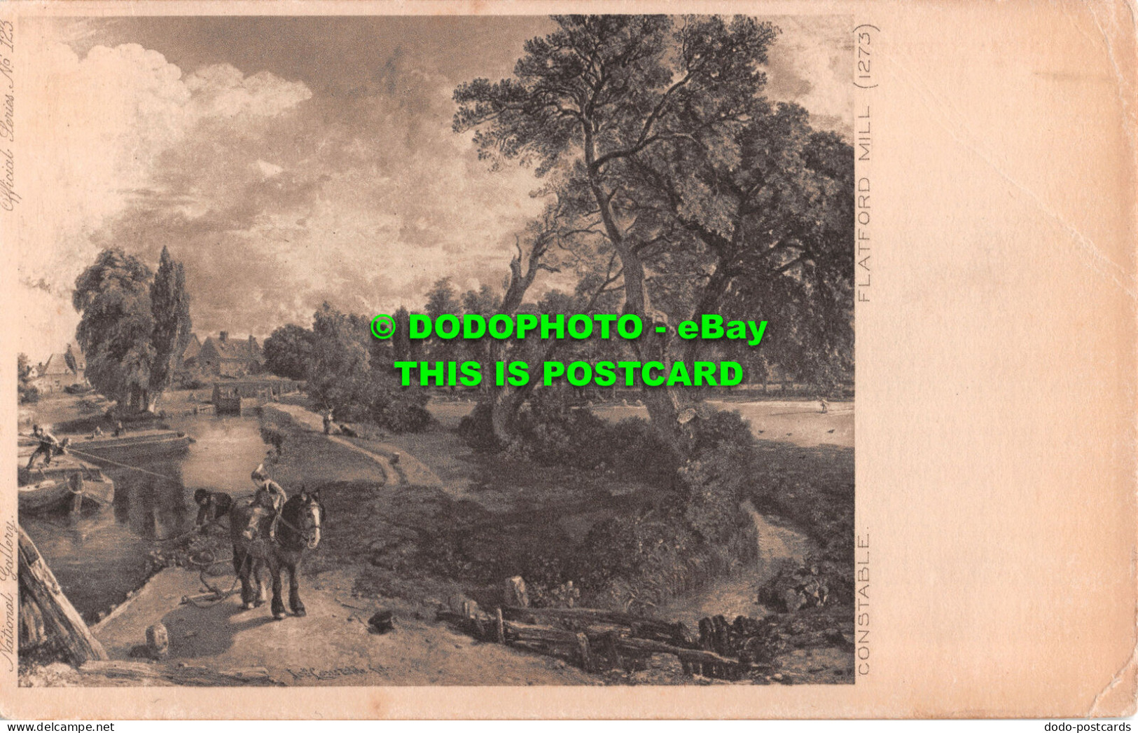 R503919 National Gallery. Flatford Mill. Constable. Official Series. No. 123. Th - Monde