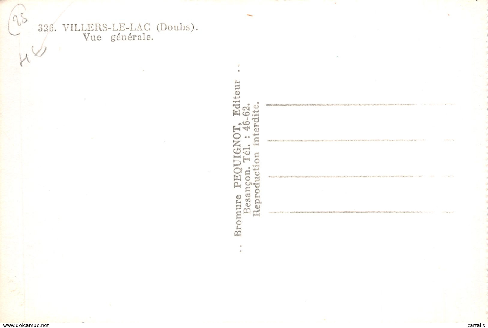 25-VILLERS LE LAC-N°4214-E/0043 - Other & Unclassified