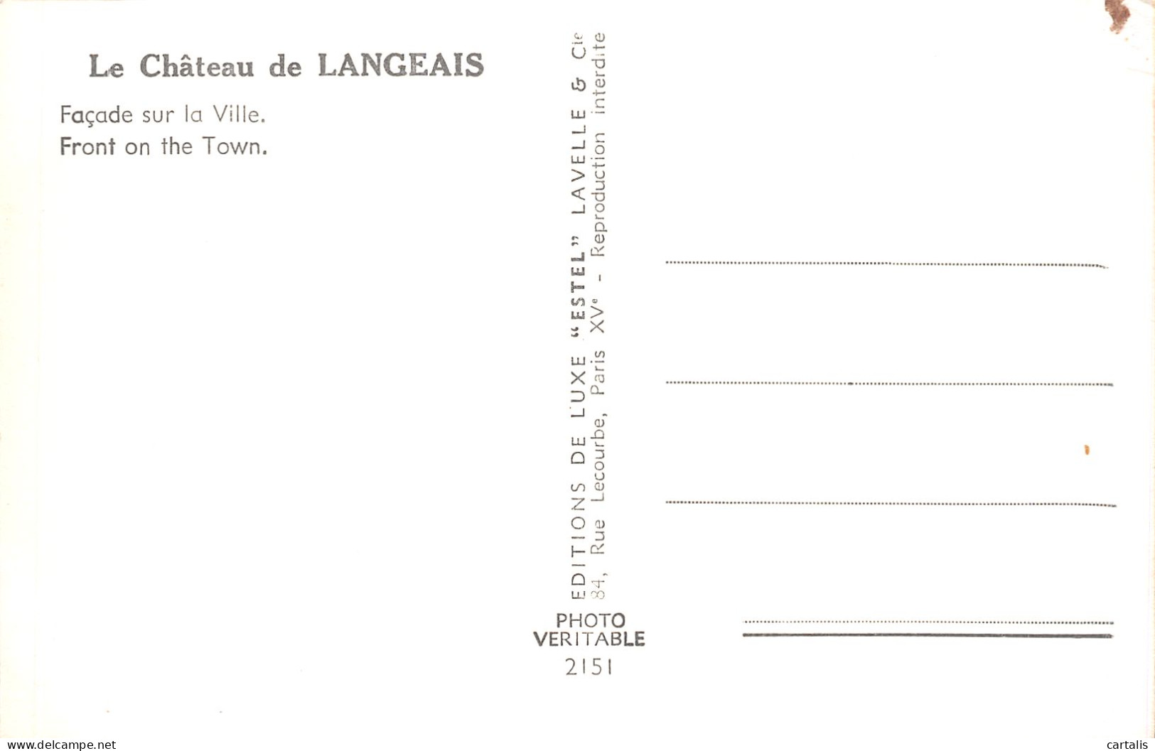 37-LANGEAIS LE CHATEAU-N°4214-E/0017 - Langeais