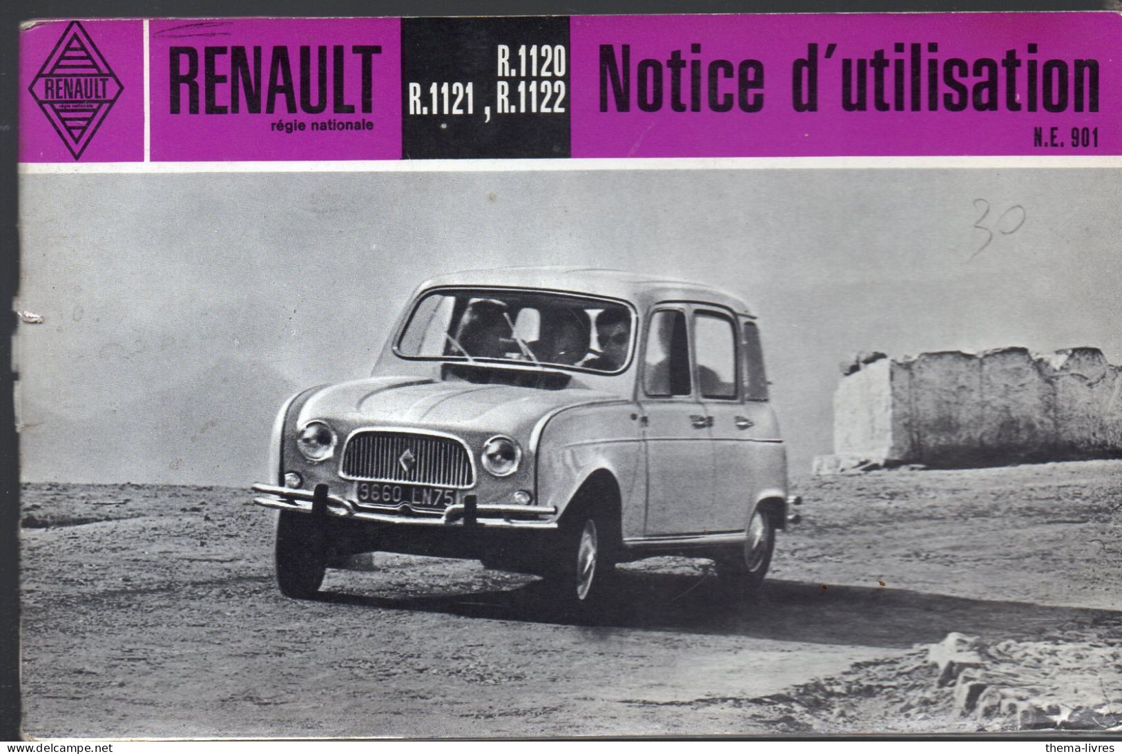 (automobiles RENAULT)    R1120  1121  1122  Notice D'utilisation  (PPP47340) - Publicités