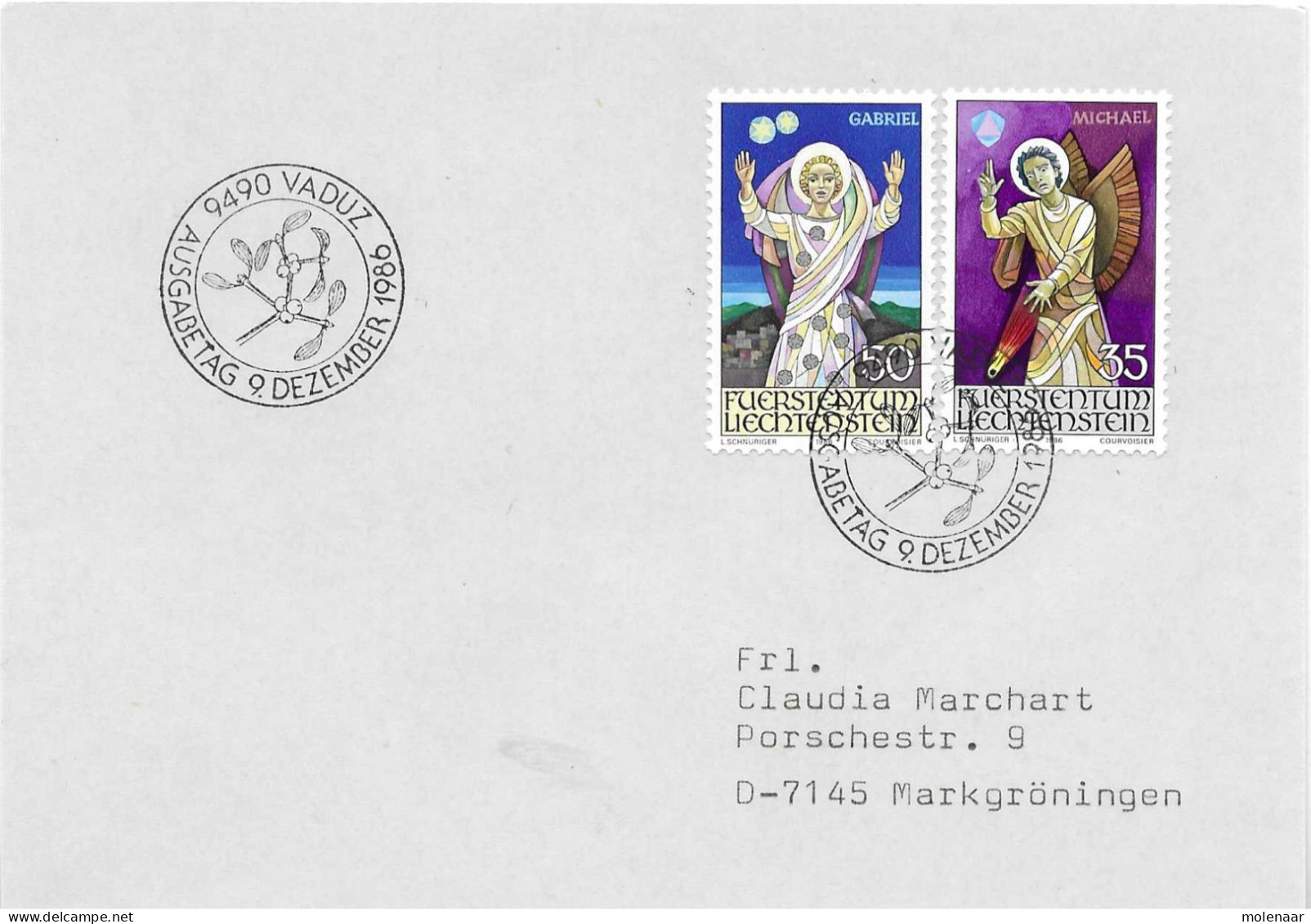 Postzegels > Europa > Liechtenstein > 1981-90 >kaart Met No. 914/915 (17580) - Unused Stamps