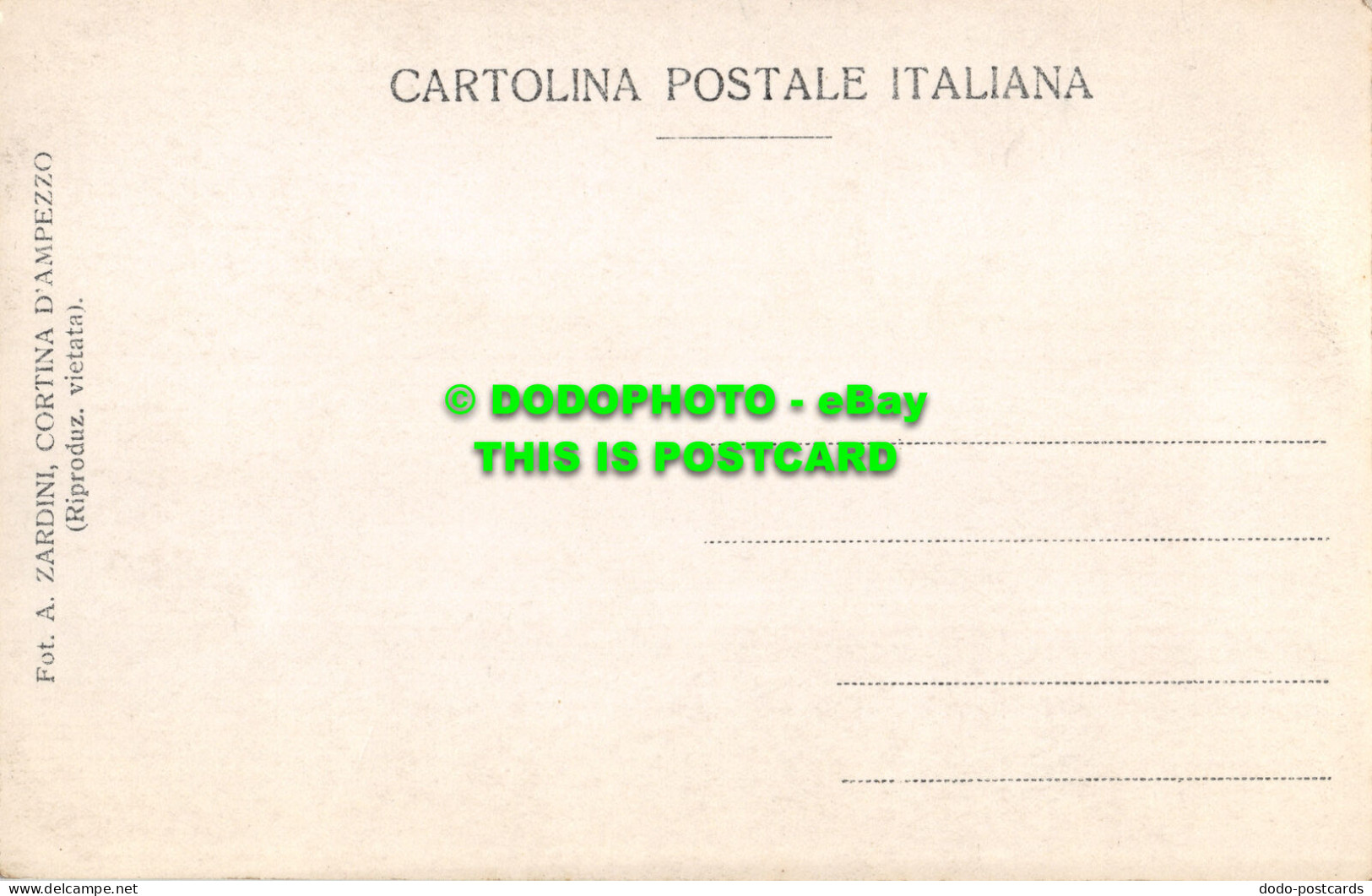 R503954 Cortina. A. Zardini. Postcard - Monde