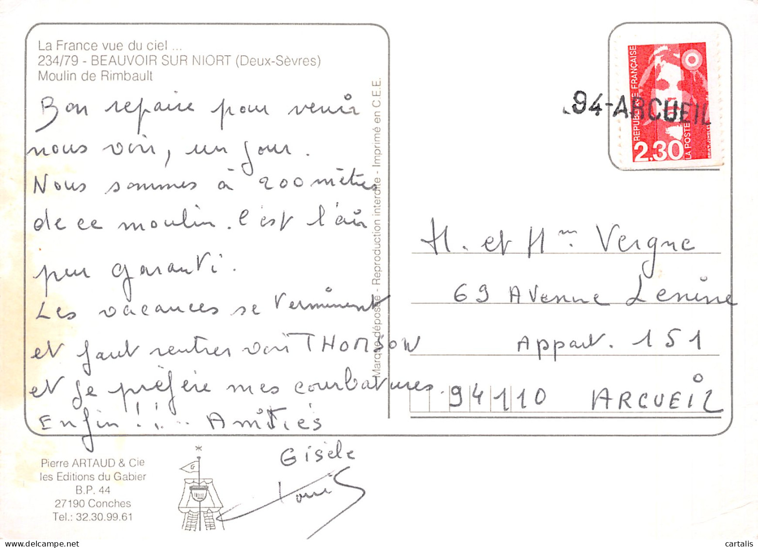 79-BEAUVOIR SUR NIORT-N°4215-B/0147 - Beauvoir Sur Niort