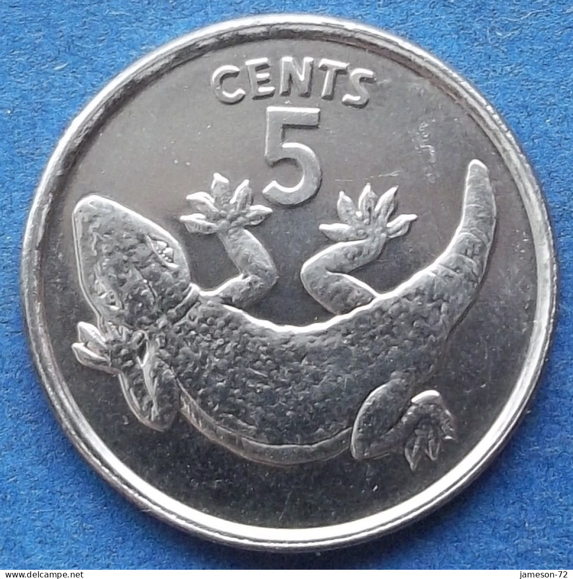 KIRIBATI - 5 Cents 1979 "Stump-tailed Gecko" KM# 3 Independent Republic (1979) - Edelweiss Coins - Kiribati