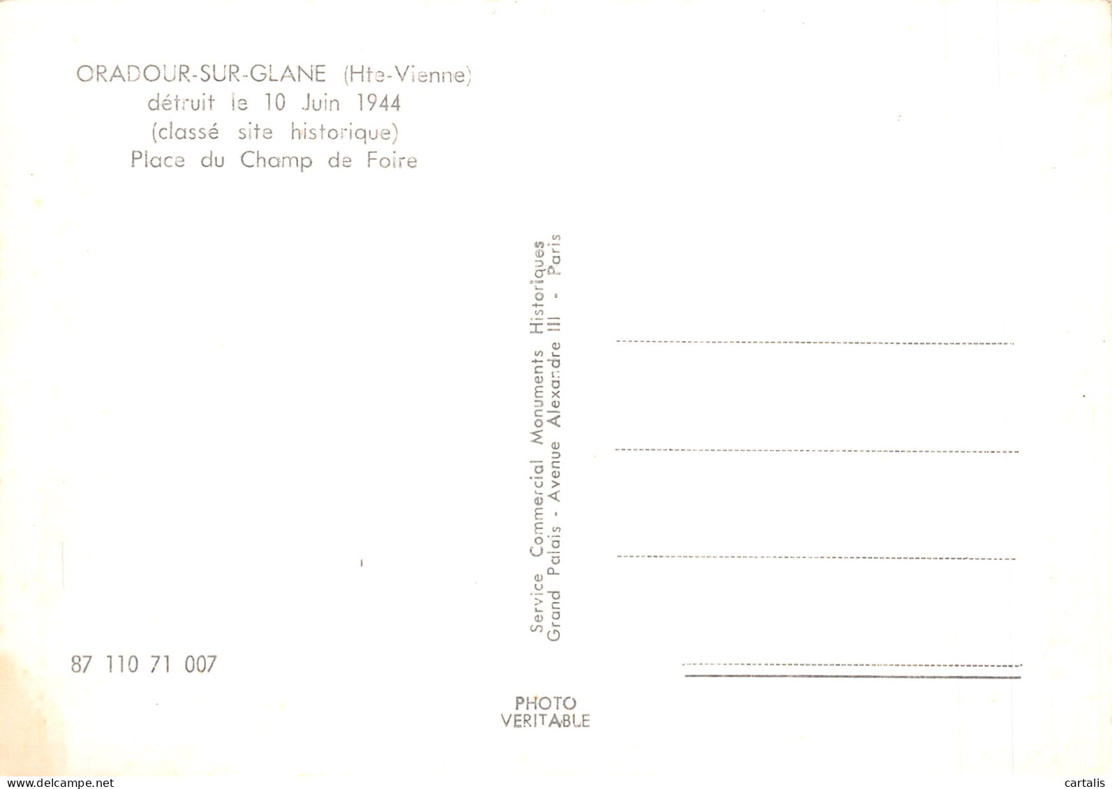 87-ORADOUR SUR GLANE-N°4216-A/0133 - Oradour Sur Glane
