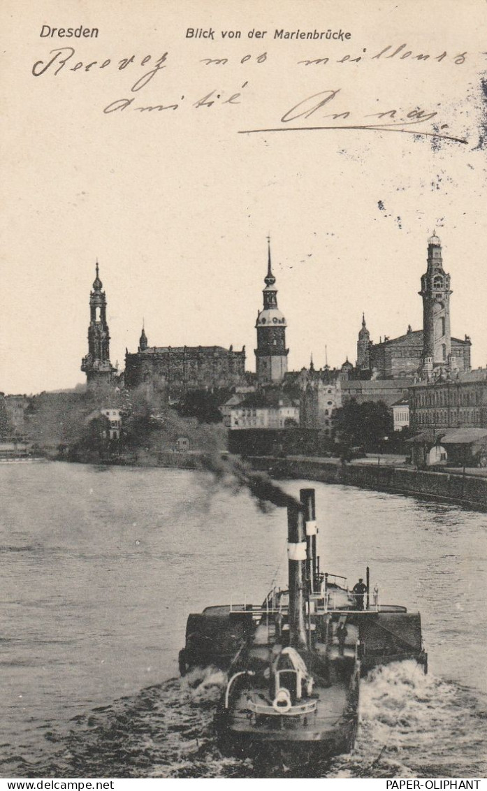 BINNENSCHIFFE - ELBE, Schlepper Vor Dresden, 1914 - Commercio