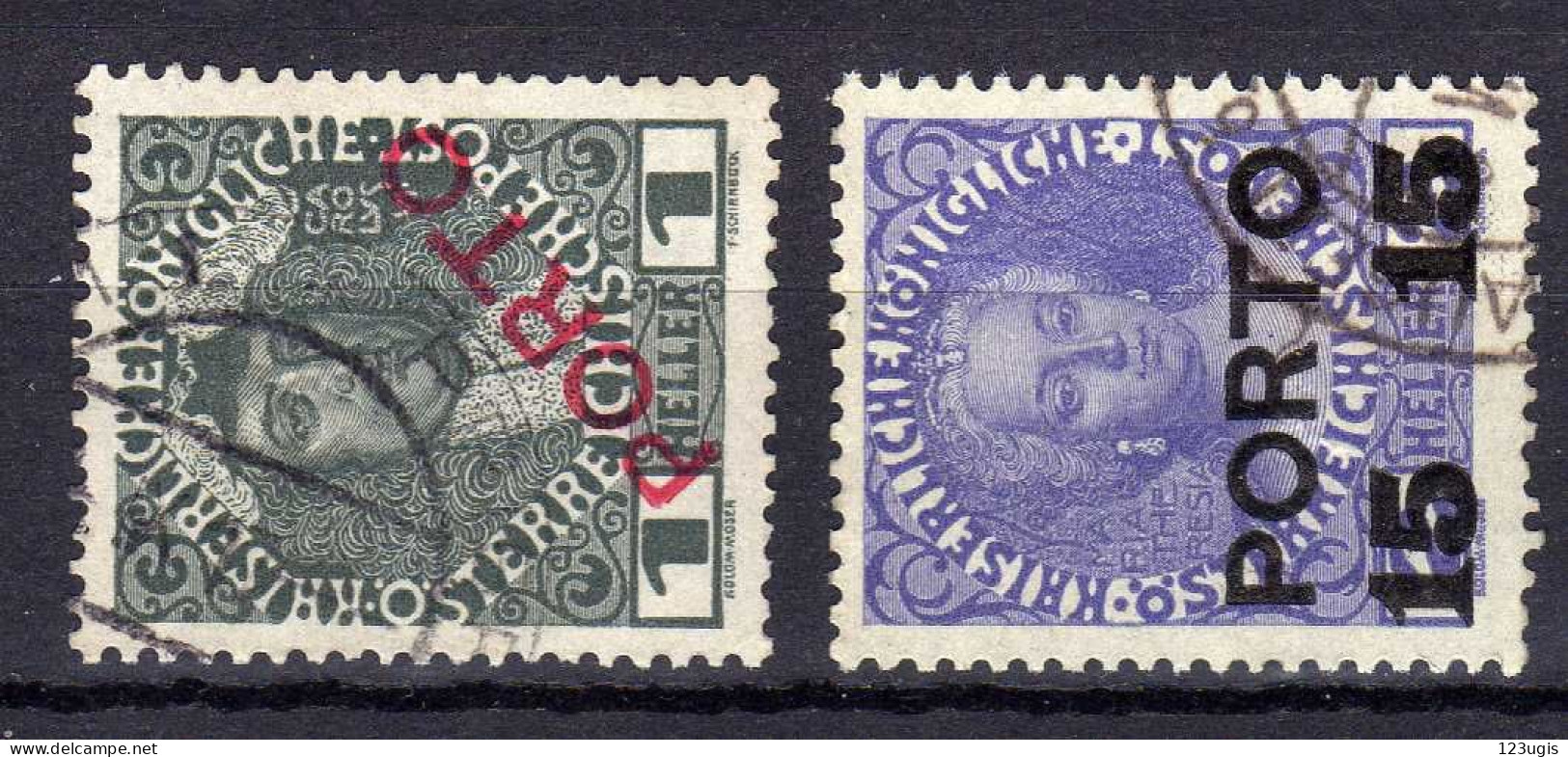 Österreich 1916 Portomarken Mi 58-59, Gestempelt [170524XIV] - Used Stamps