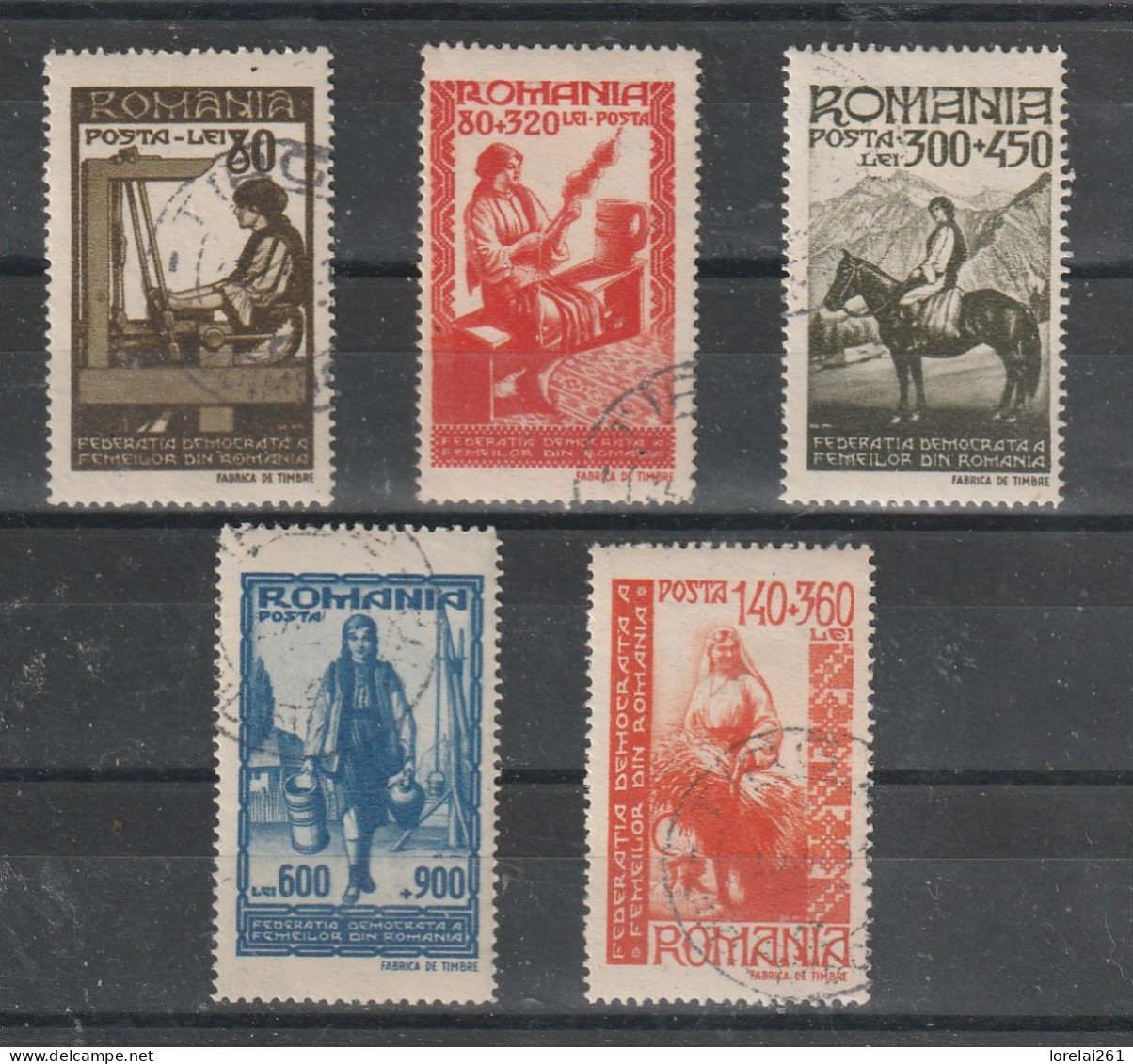 1946 - Federation Democratique Des Femmes Mi 1013/1017 - Used Stamps