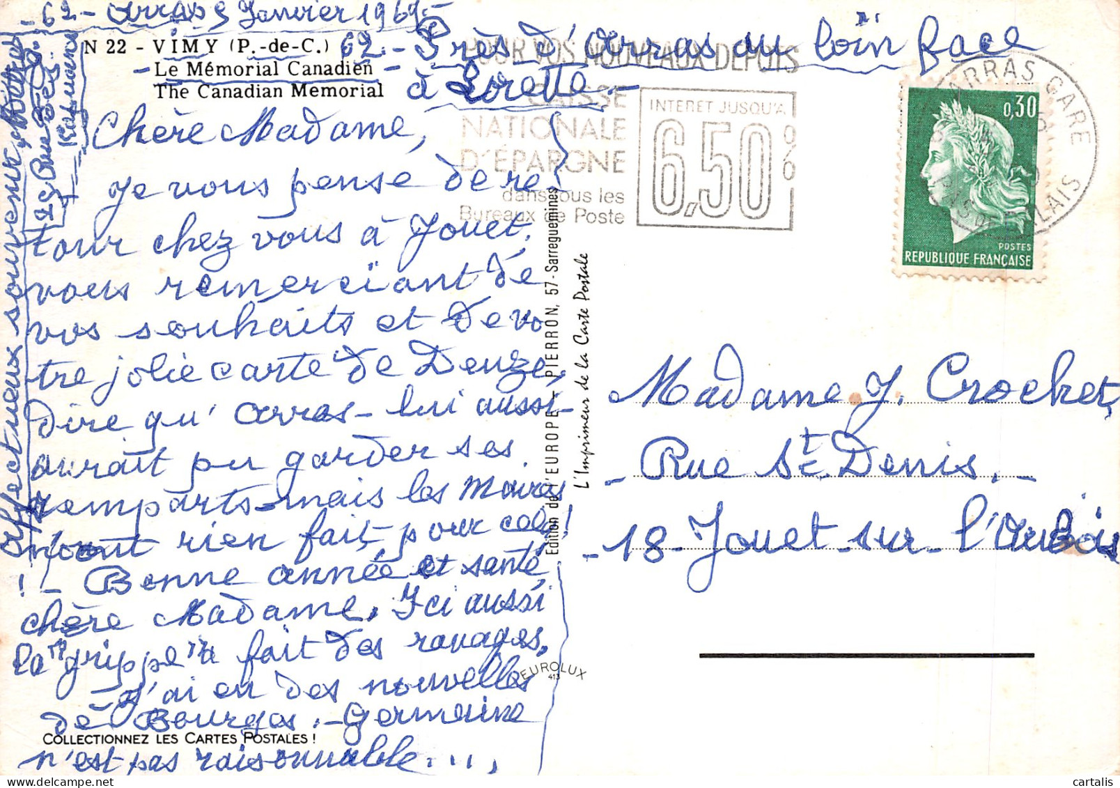 62-VIMY-N°4215-D/0235 - Sonstige & Ohne Zuordnung