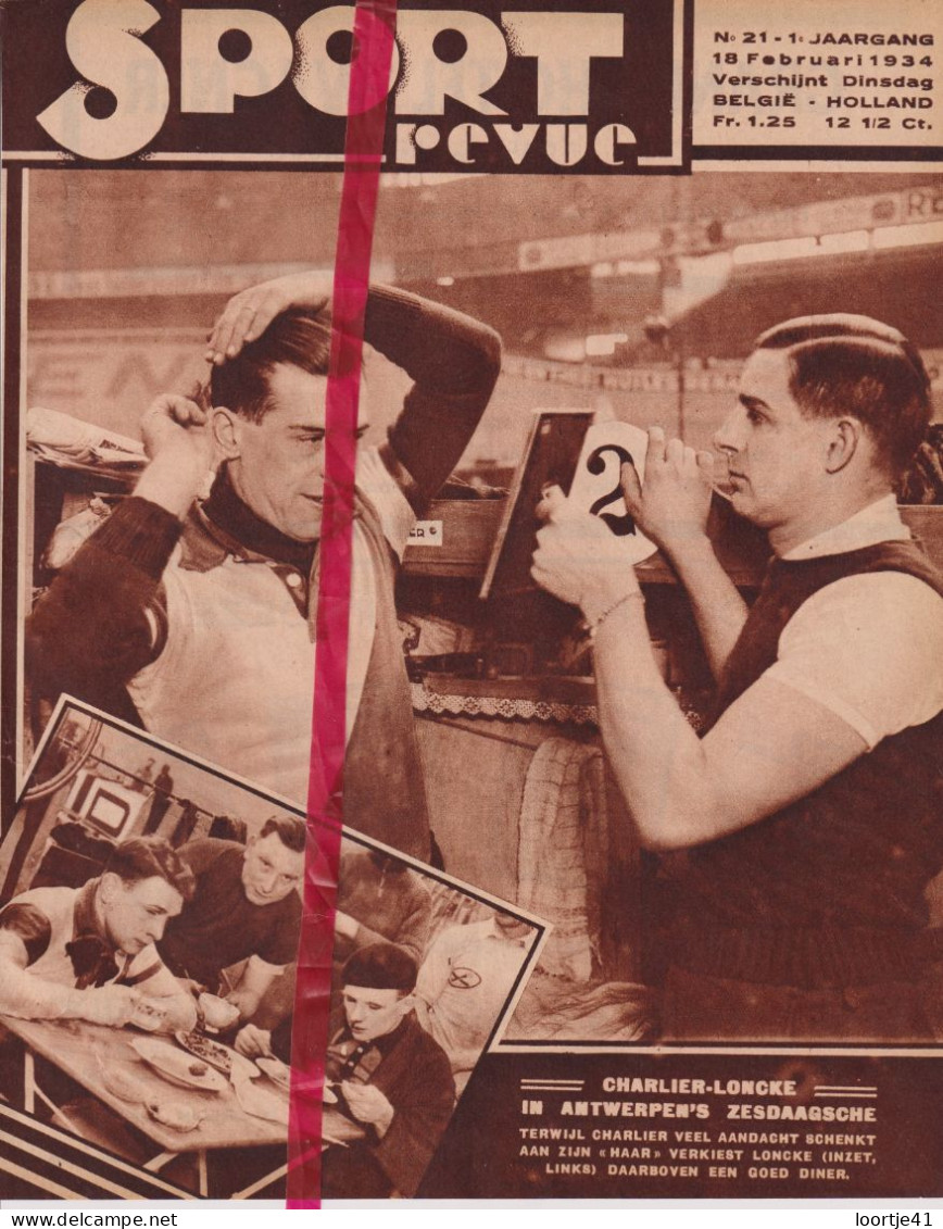 Antwerpen Coureurs Charlier & Loncke - Orig. Knipsel Coupure Tijdschrift Magazine - 1934 - Unclassified