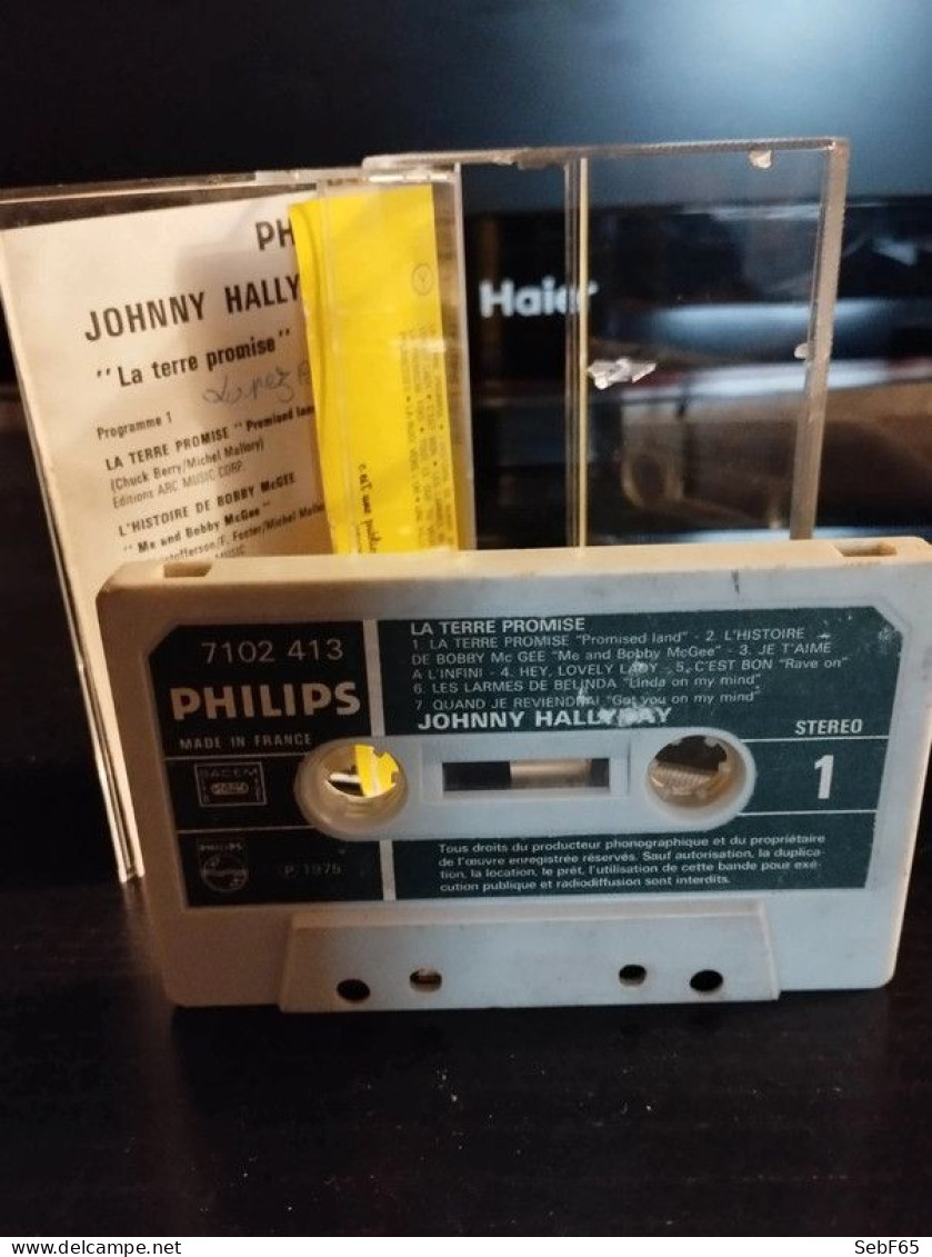 Cassette Audio Johnny Hallyday - La Terre Promise - Audiokassetten