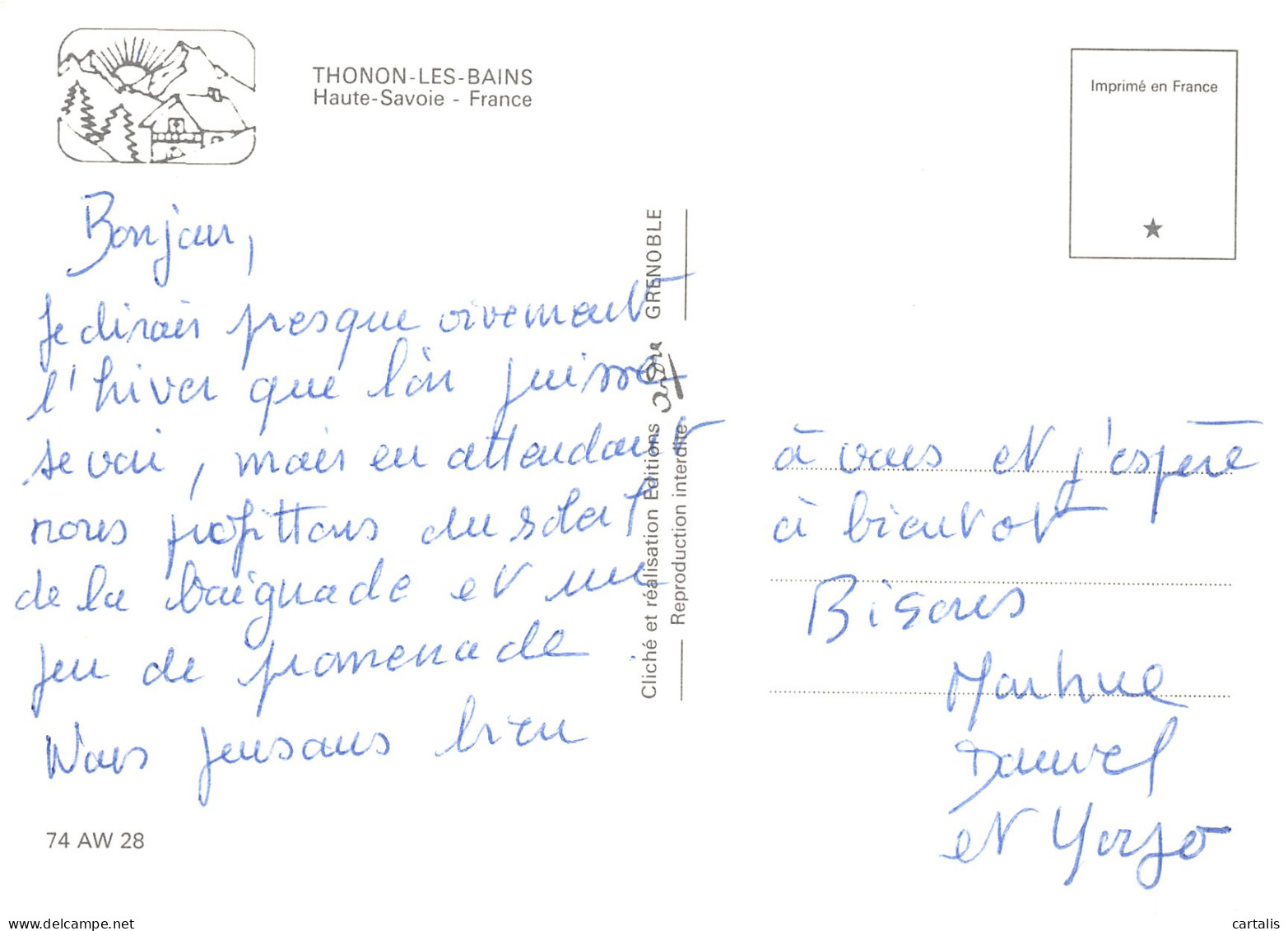 74-THONON LES BAINS-N°4216-B/0299 - Thonon-les-Bains