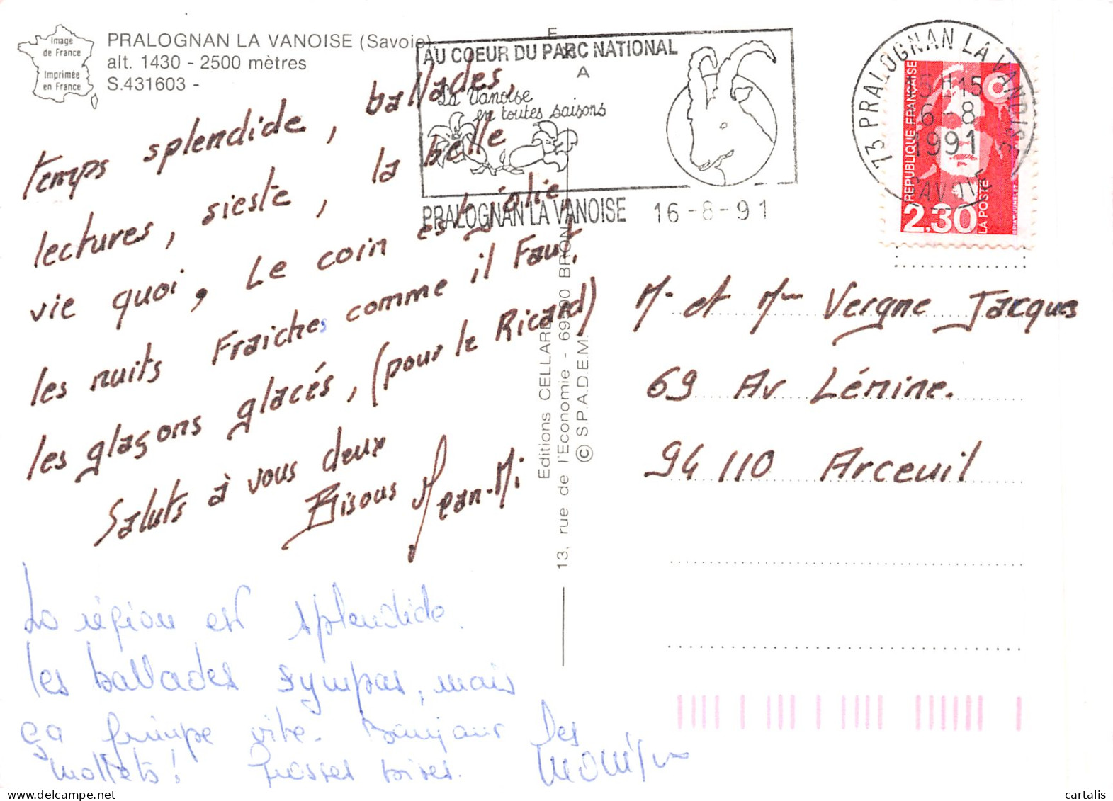73-PRALOGNAN LA VANOISE-N°4216-B/0071 - Pralognan-la-Vanoise