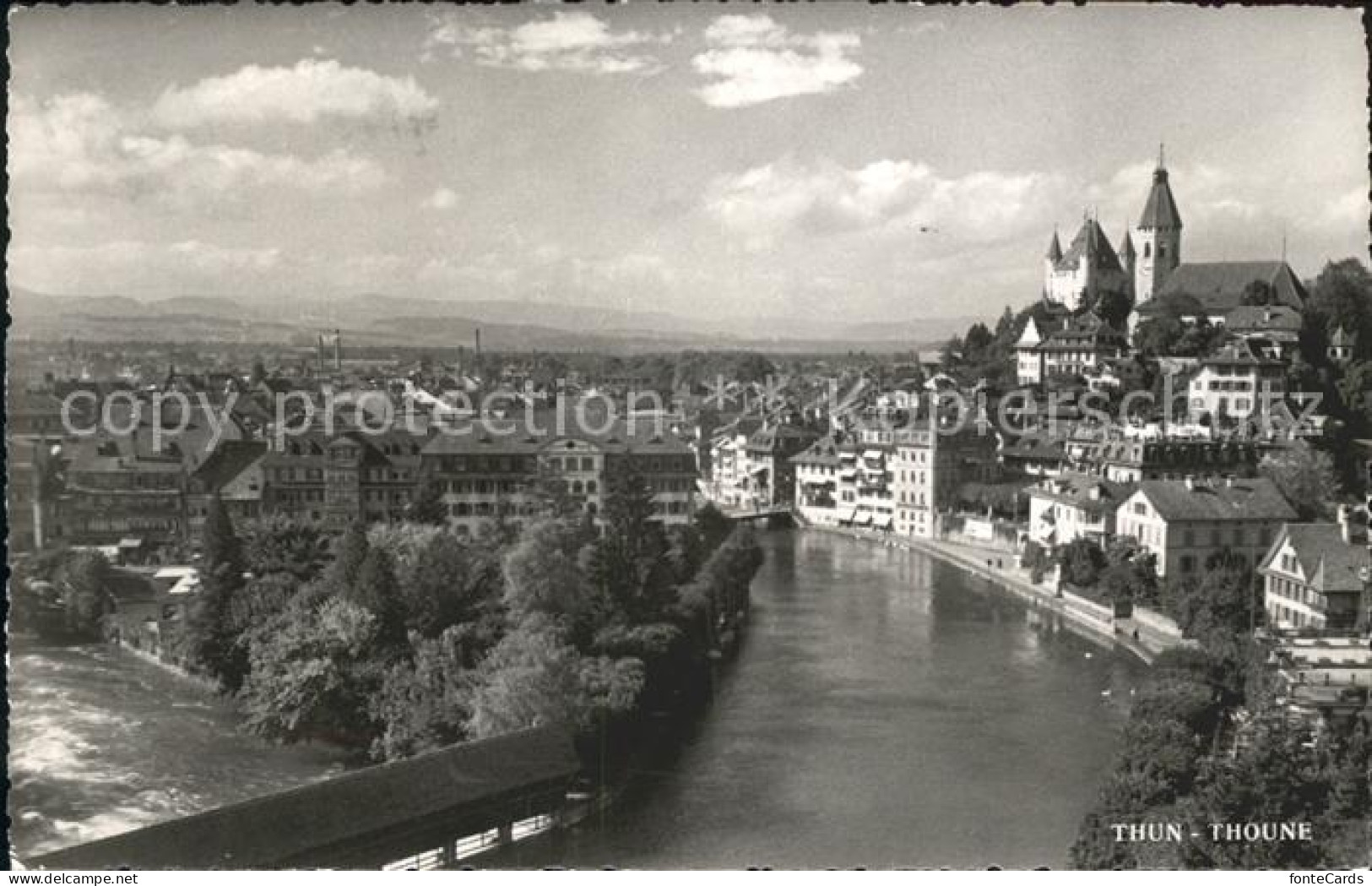 11677467 Thun BE Stadtblick Mit Schloss Thun - Other & Unclassified