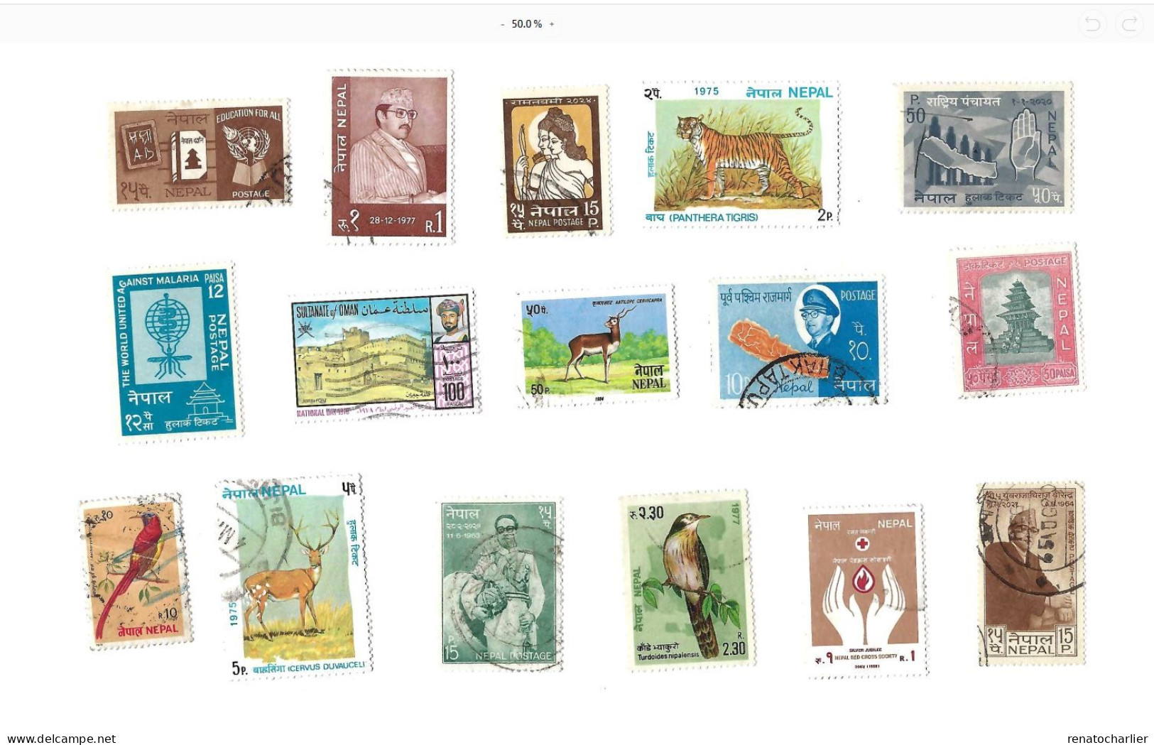 Collection De 70 Timbres  MH Et Oblitérés. - Népal