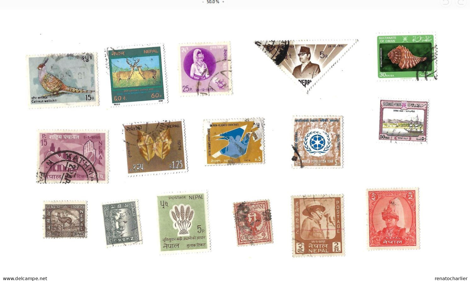 Collection De 70 Timbres  MH Et Oblitérés. - Nepal