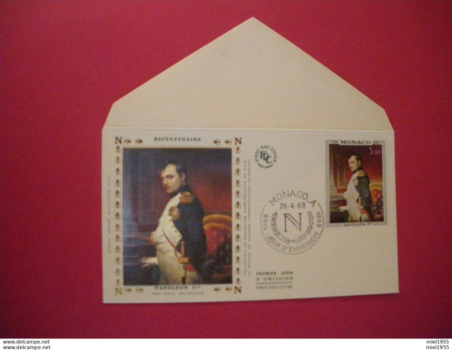 NAPOLEON Enveloppe FDC AJACCIO 16-8-1969 Premier Jour - Napoleon