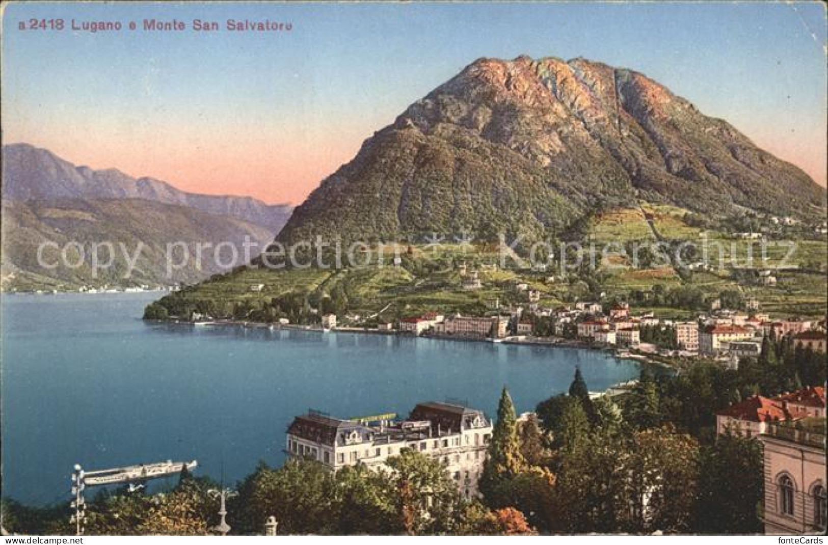 11676787 Lugano TI Lago Di Lugano E Monte San Salvatore Lugano - Sonstige & Ohne Zuordnung