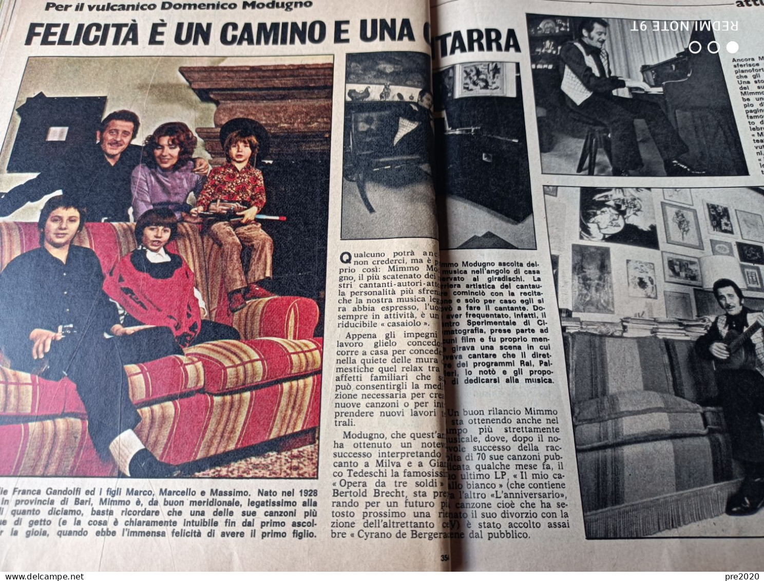 L’INTREPIDO 1974 NINO MANFREDI BANCO DEL MUTUO SOCCORSO DOMENICO MODUGNO - Sonstige & Ohne Zuordnung