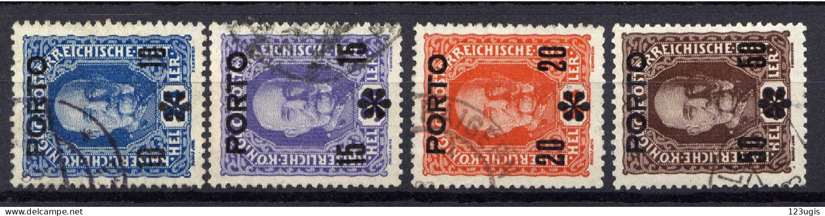 Österreich 1917 Portomarken Mi 60-63, Gestempelt [170524XIV] - Usados