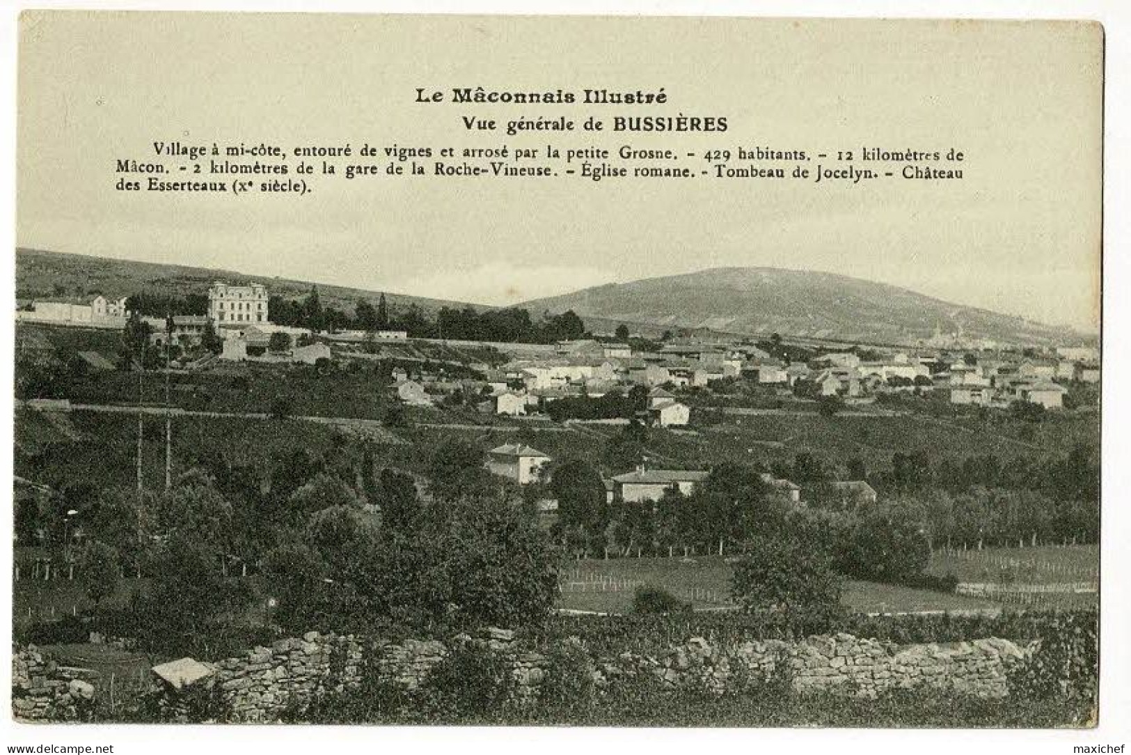 Le Mâconnais Illustré - Vue Générale De Bussières (texte De Présentation Du Village) Pas Circulé - Sonstige & Ohne Zuordnung