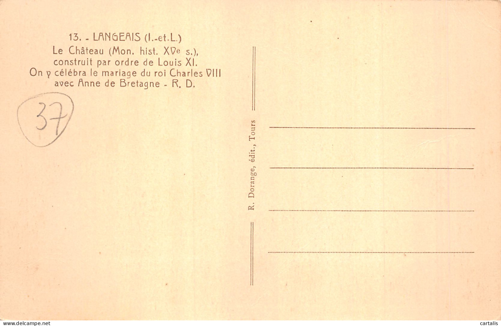 37-LANGEAIS -N°4218-E/0161 - Langeais