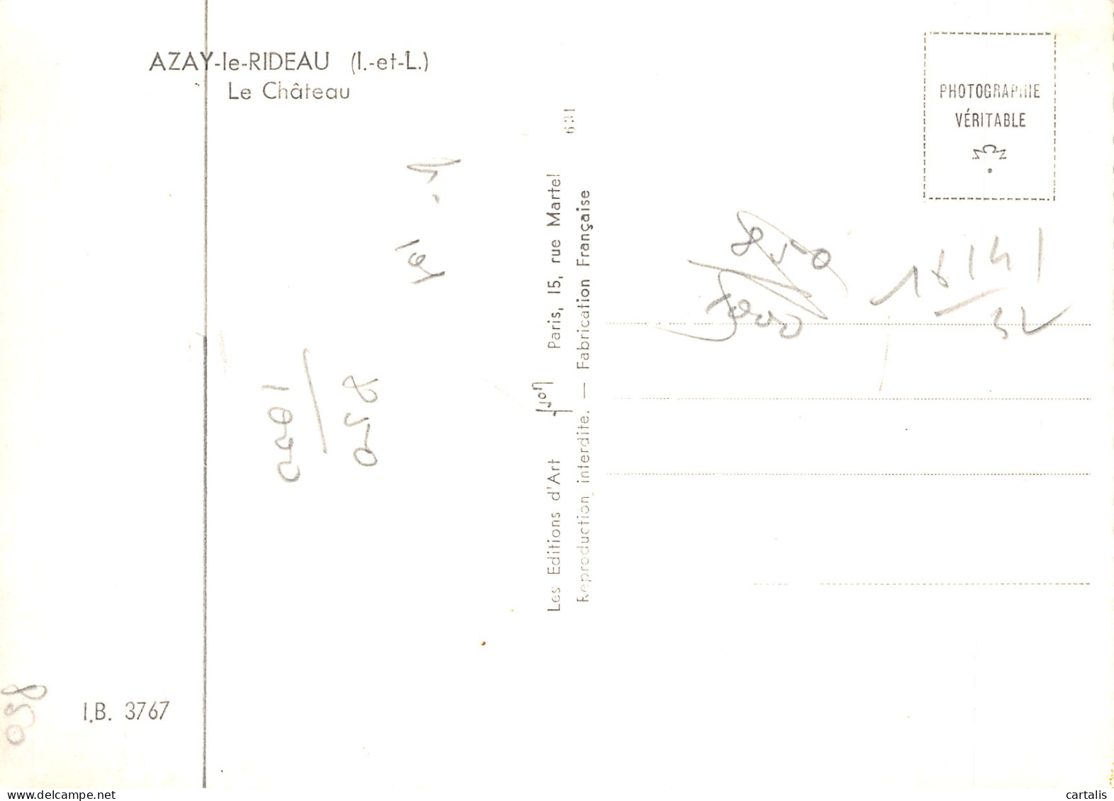 37-AZAY LE RIDEAU-N°4218-D/0337 - Azay-le-Rideau