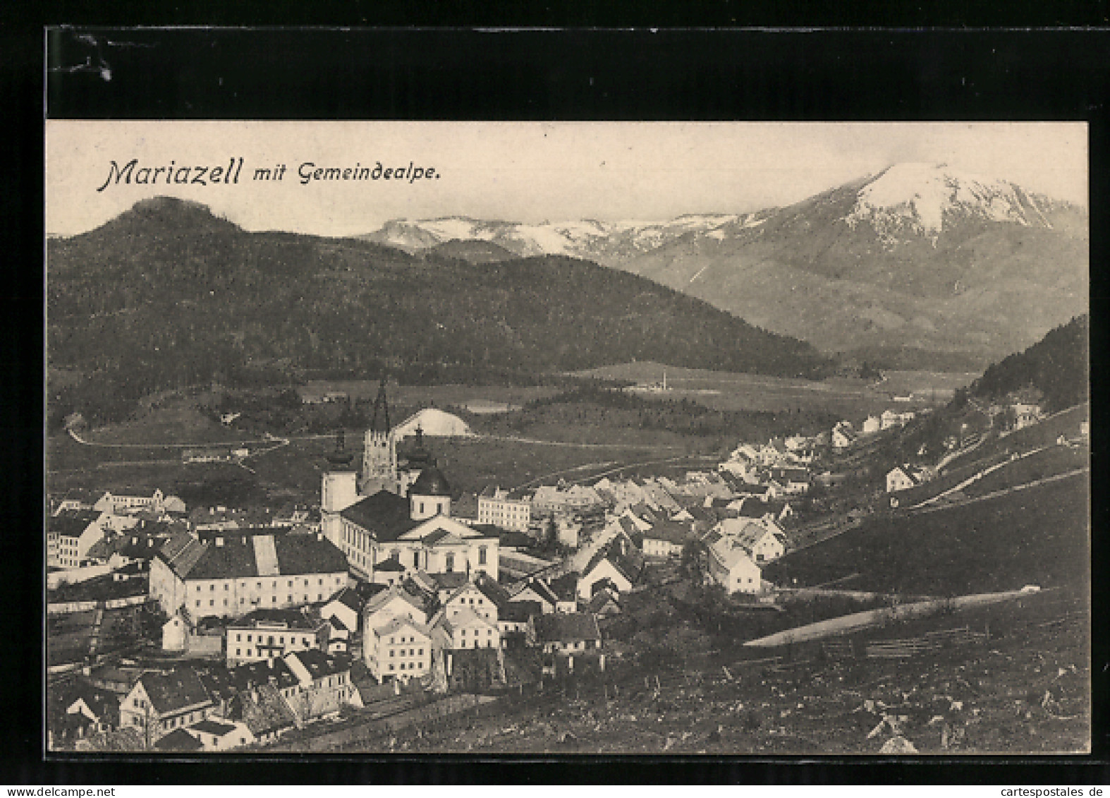 AK Mariazell, Ortsansicht Mit Gemeindealpe  - Other & Unclassified