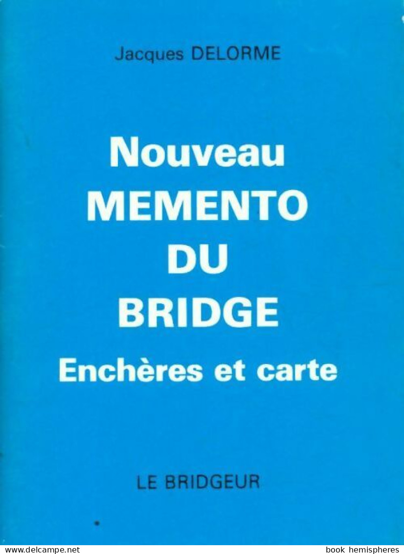 Nouveau Mémento Du Bridge (0) De Jacques Delorme - Palour Games