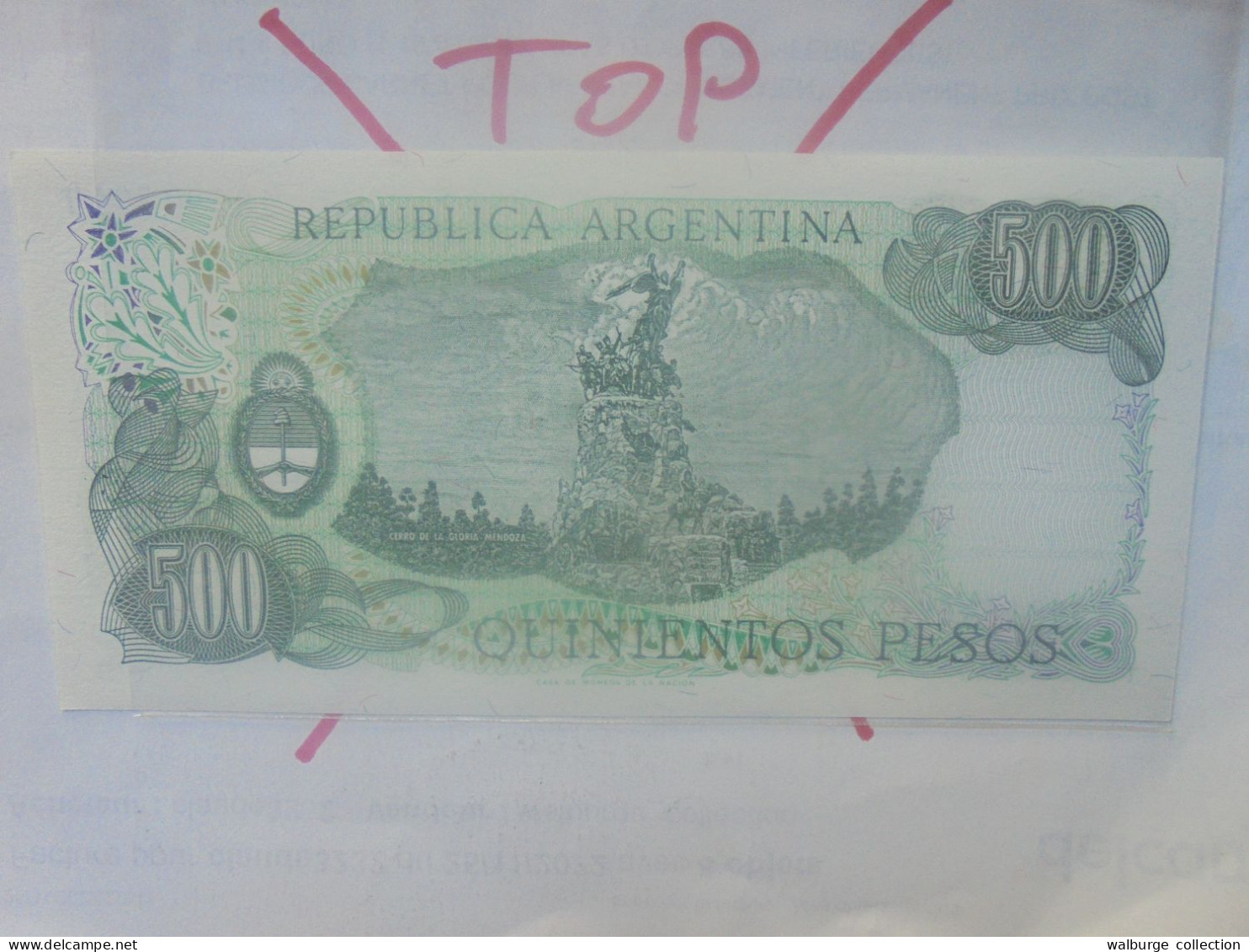 ARGENTINE 500 PESOS ND (1977-82) Neuf (B.33) - Argentina