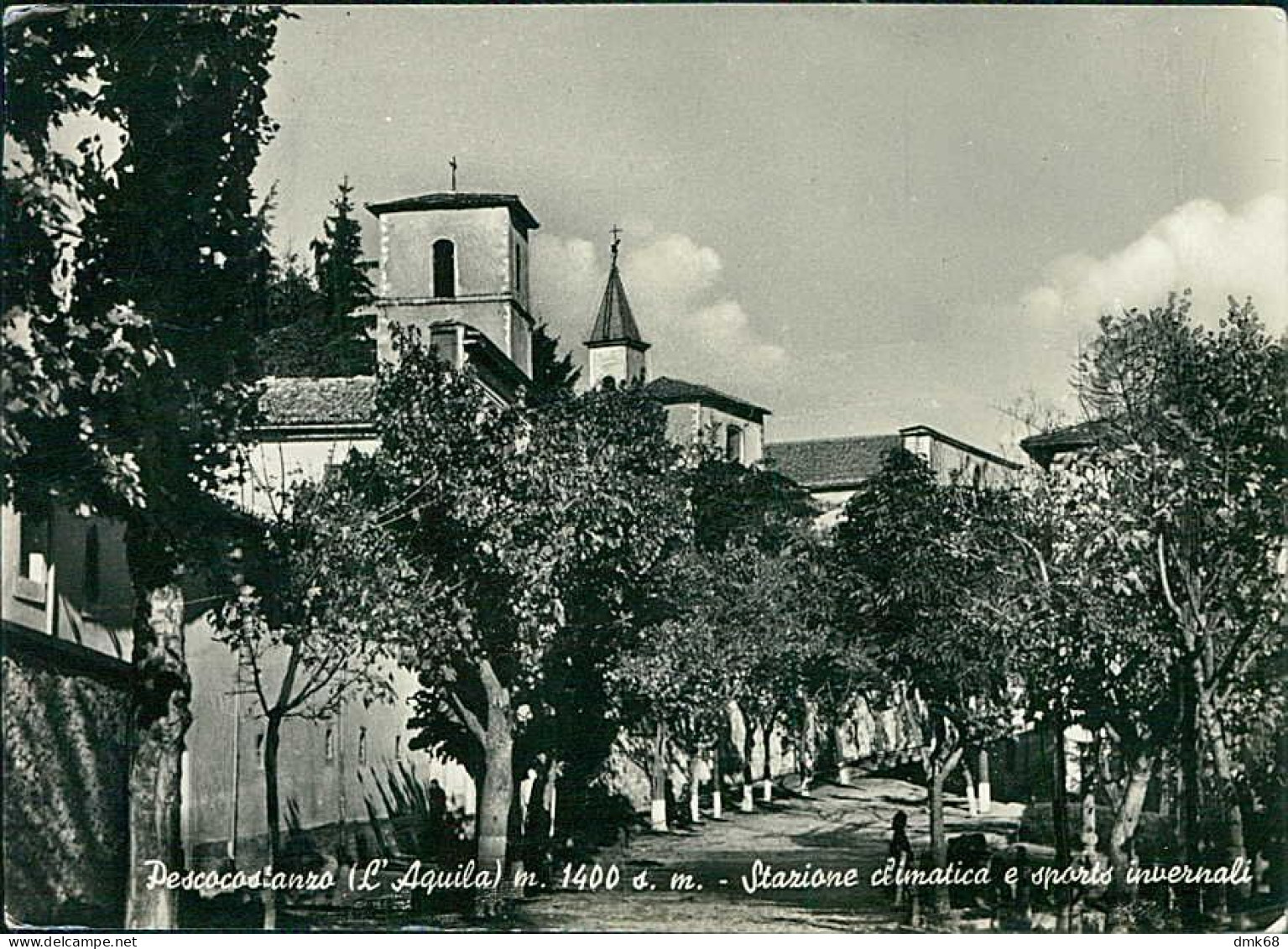 PESCOCOSTANZO ( L'AQUILA ) PANORAMA DA VIA VITTORIA COLONNA - EDIZIONE COLAMARINO - 1960s (20672) - L'Aquila