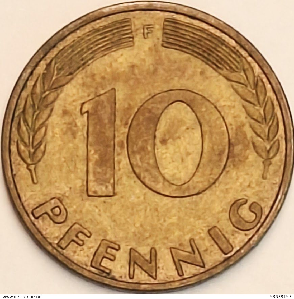 Germany Federal Republic - 10 Pfennig 1950 F, KM# 108 (#4625) - 10 Pfennig