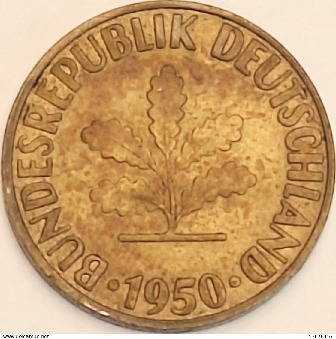 Germany Federal Republic - 10 Pfennig 1950 F, KM# 108 (#4625) - 10 Pfennig