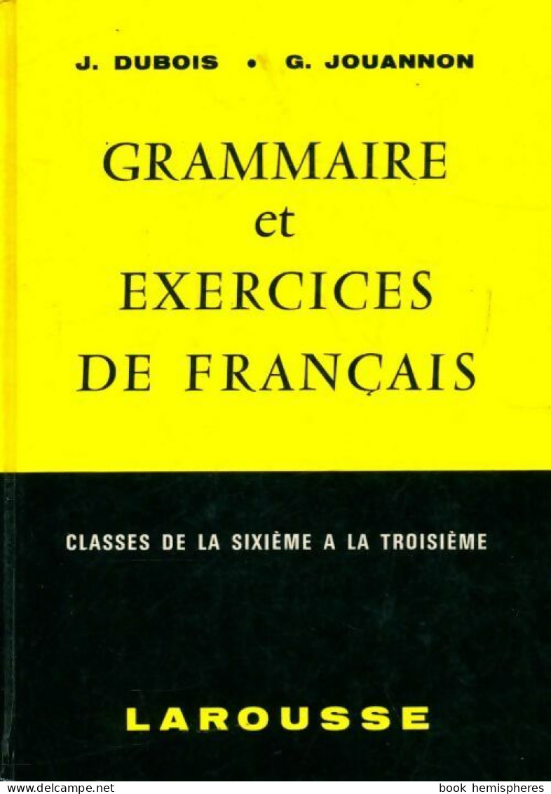 Grammaire Et Exercices De Français (1956) De Jean Dubois - 12-18 Jaar