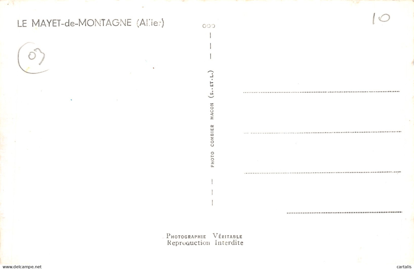 03-LE MAYET DE MONTAGNE-N°4219-B/0277 - Autres & Non Classés