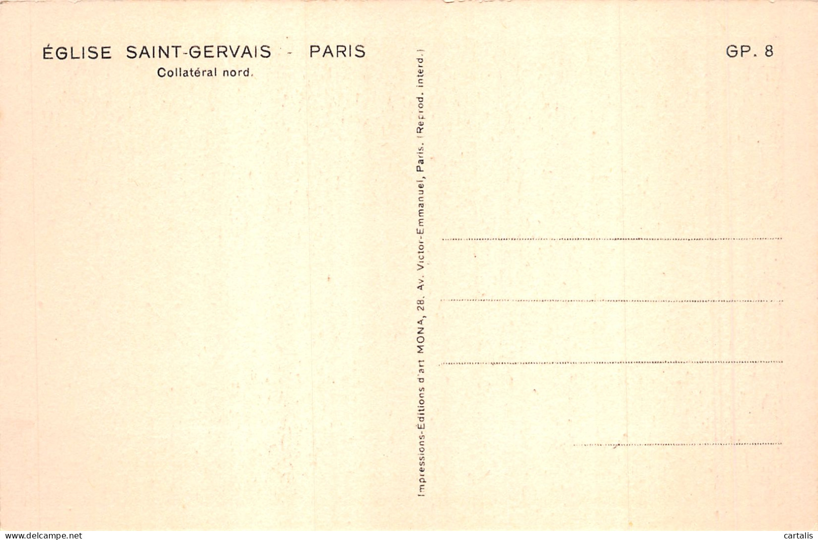 75-PARIS EGLISE SAINT GERVAIS-N°4219-F/0025 - Iglesias