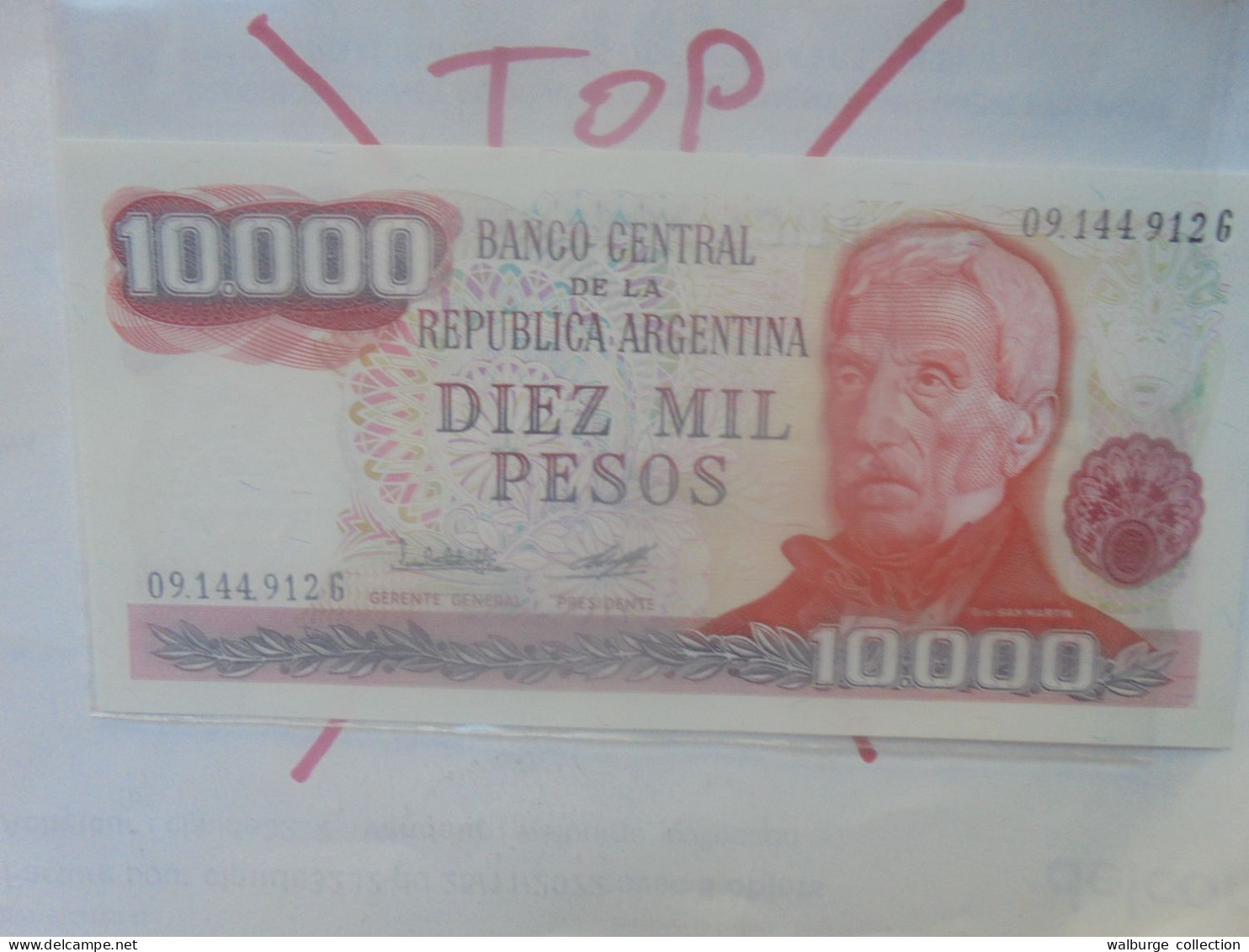 ARGENTINE 10.000 PESOS ND (1976-83) Neuf (B.33) - Argentinië