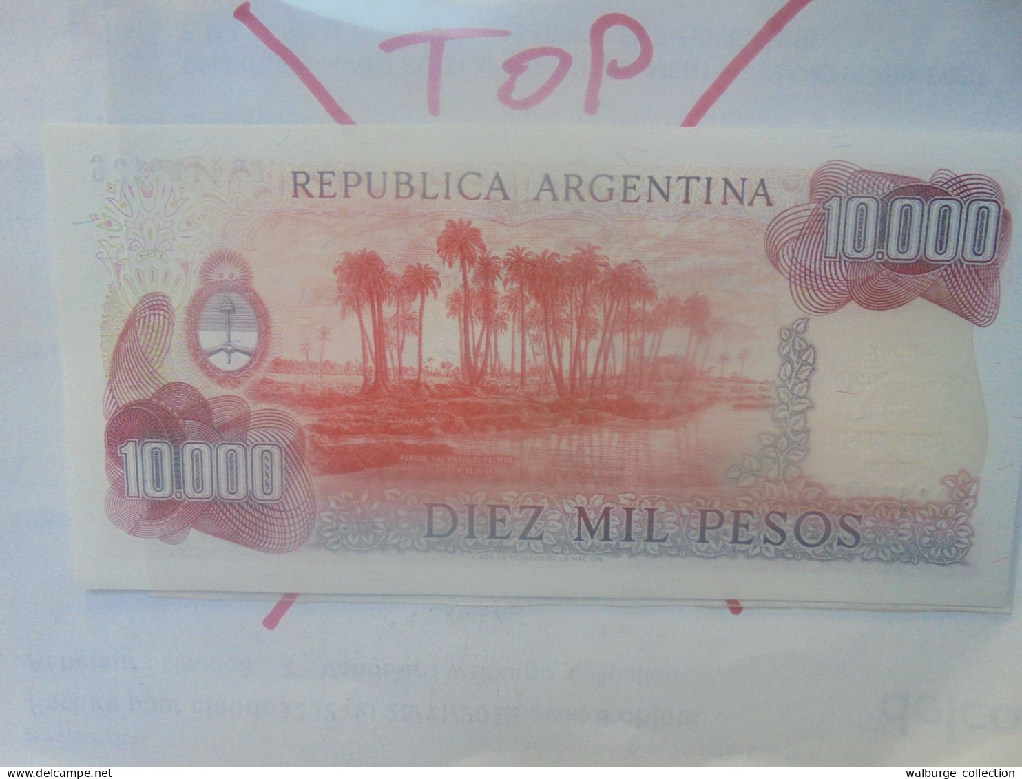 ARGENTINE 10.000 PESOS ND (1976-83) Neuf (B.33) - Argentine