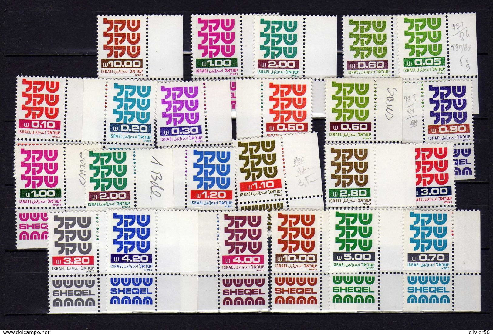 Israel -  Shequel -  Neufs** - MNH - Neufs (avec Tabs)