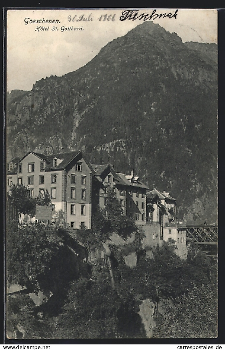 AK Göschenen, Hotel St. Gotthard  - Göschenen