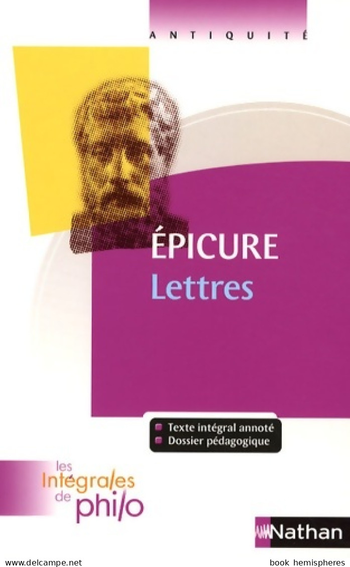 Lettres (2011) De Epicure - Psychologie/Philosophie