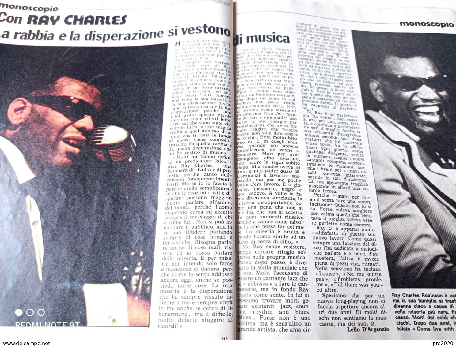 L’INTREPIDO 1974 GIORGIO CHINAGLIA LAZIO CALCIO RAY CHARLES ALICE COOPER - Autres & Non Classés