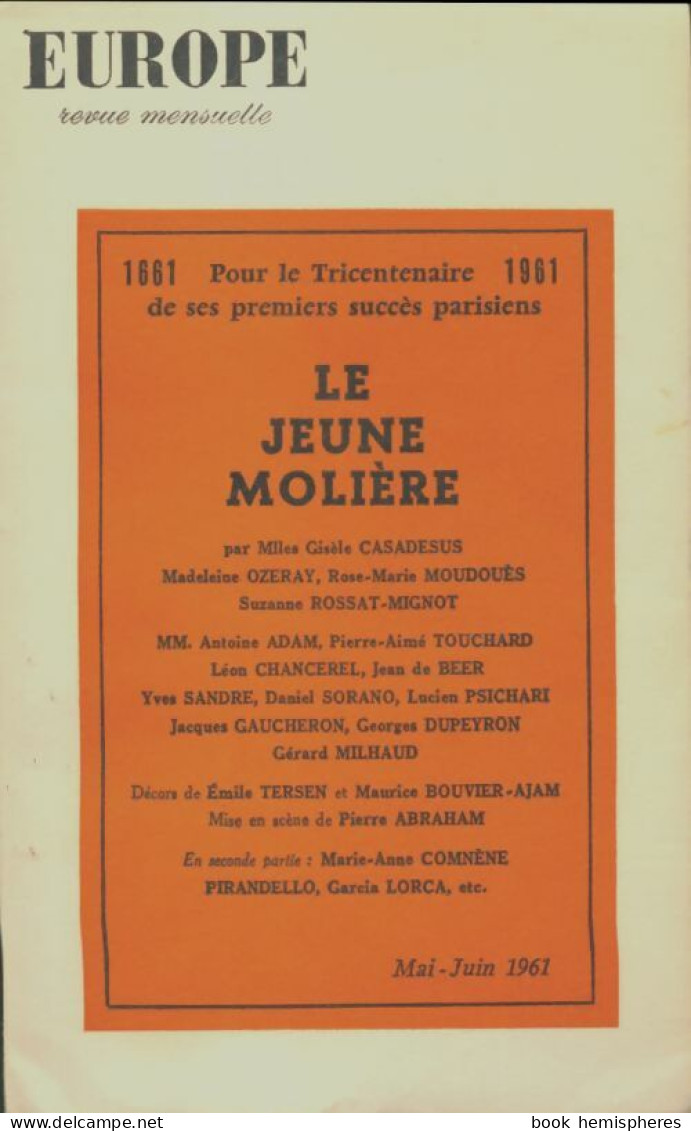 Europe N°385-386 : Le Jeune Molière (1961) De Collectif - Unclassified