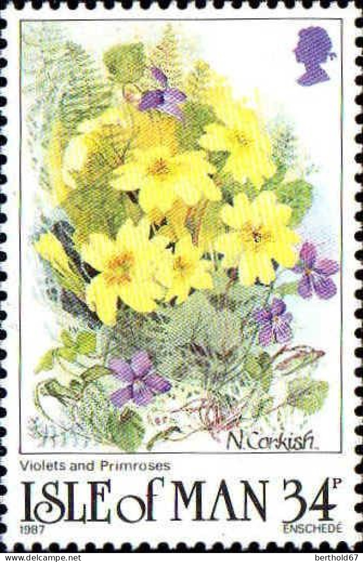 Man Poste N** Yv:344/347 N.Corkish Fleurs Sauvages (Thème) - Sonstige & Ohne Zuordnung