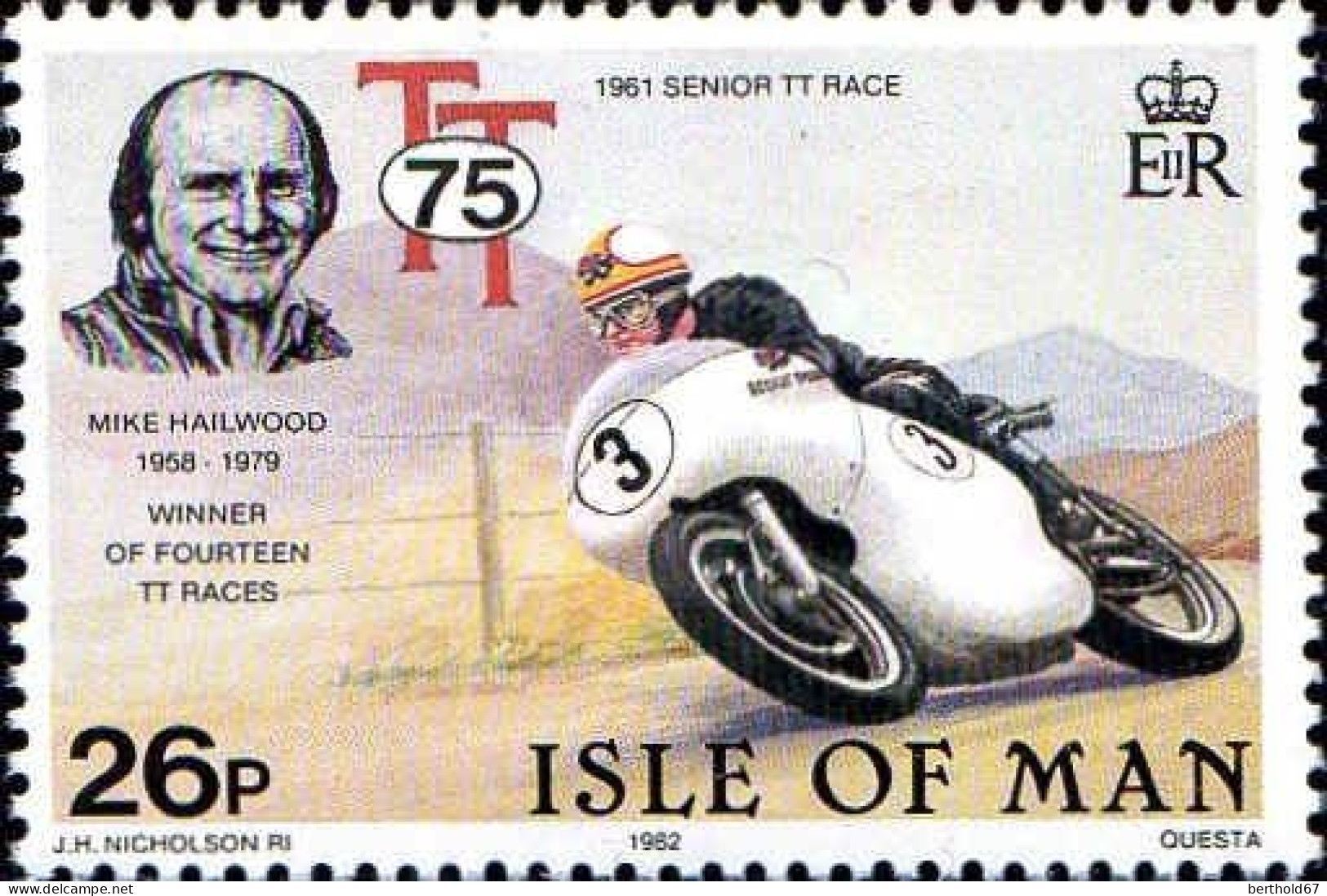 Man Poste N** Yv:205/209 75.Anniversaire Du Tourist Trophy (Thème) - Motorbikes