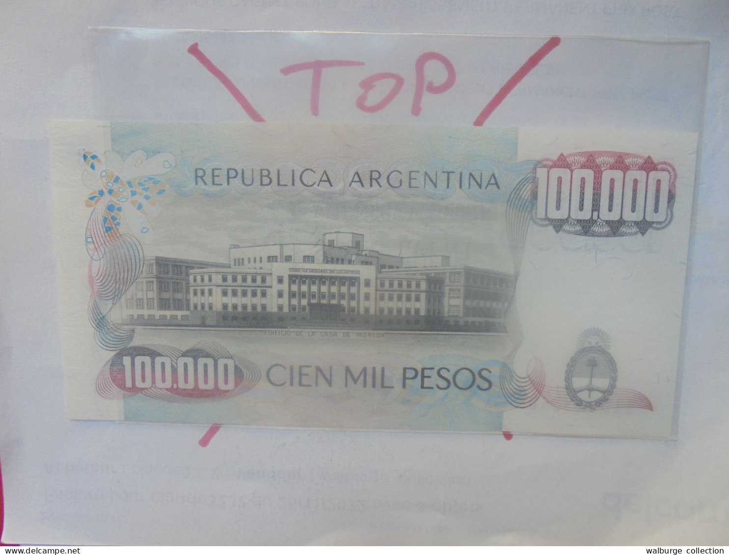 ARGENTINE 100.000 PESOS ND (1979-83) Neuf (B.33) - Argentina