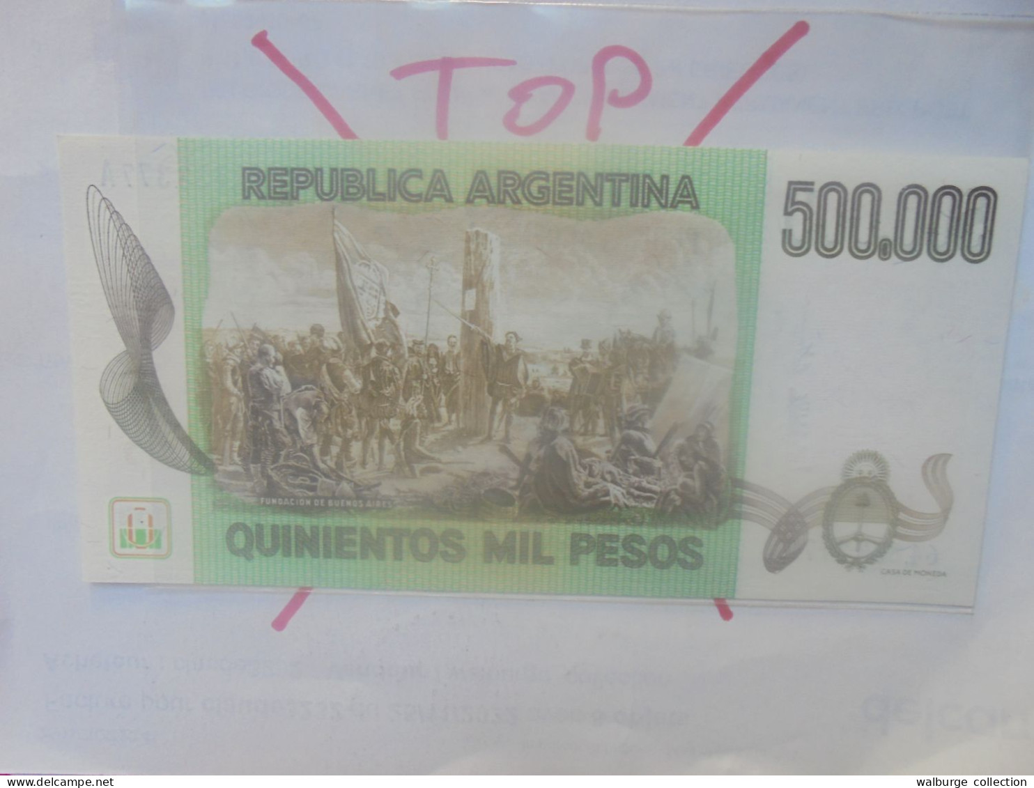 ARGENTINE 500.000 PESOS ND (1980-83) Neuf (B.33) - Argentina